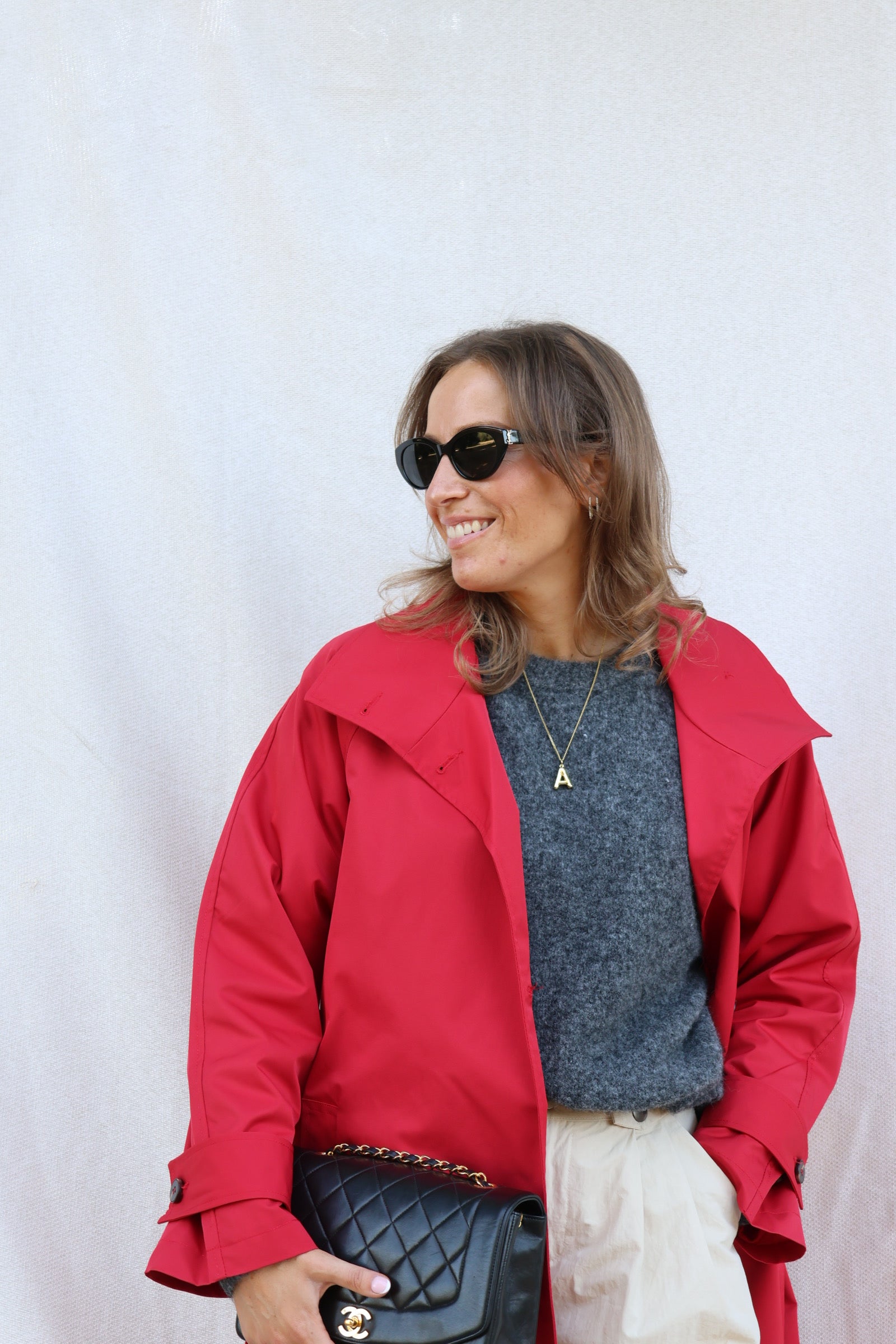 Chiara trenchcoat rood