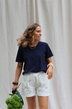 Belle T-shirt marine