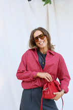Roxanne geruit hemd rood