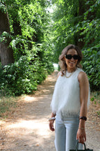 Isa fringe top créme