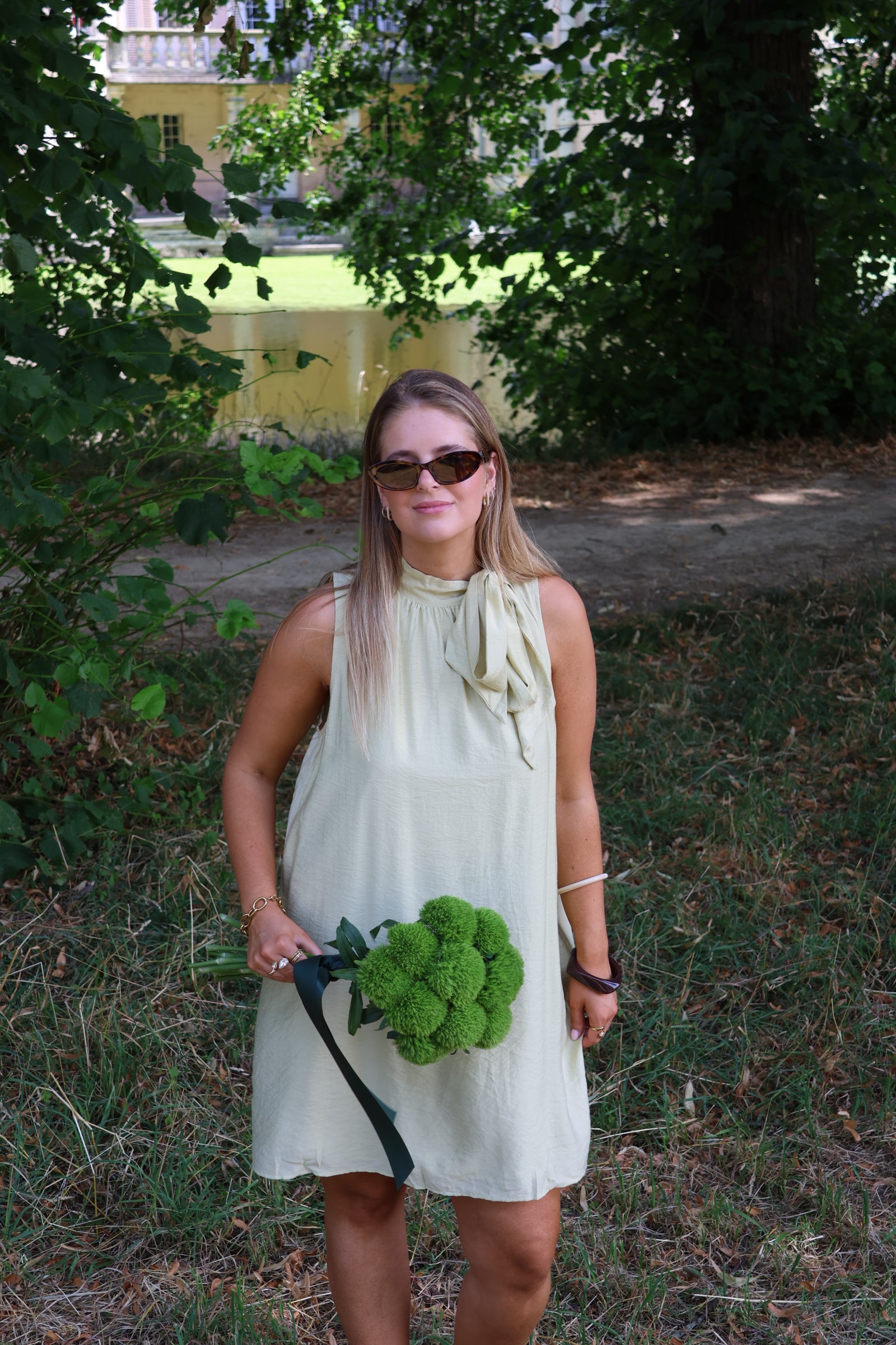 Pippa halter jurk groen