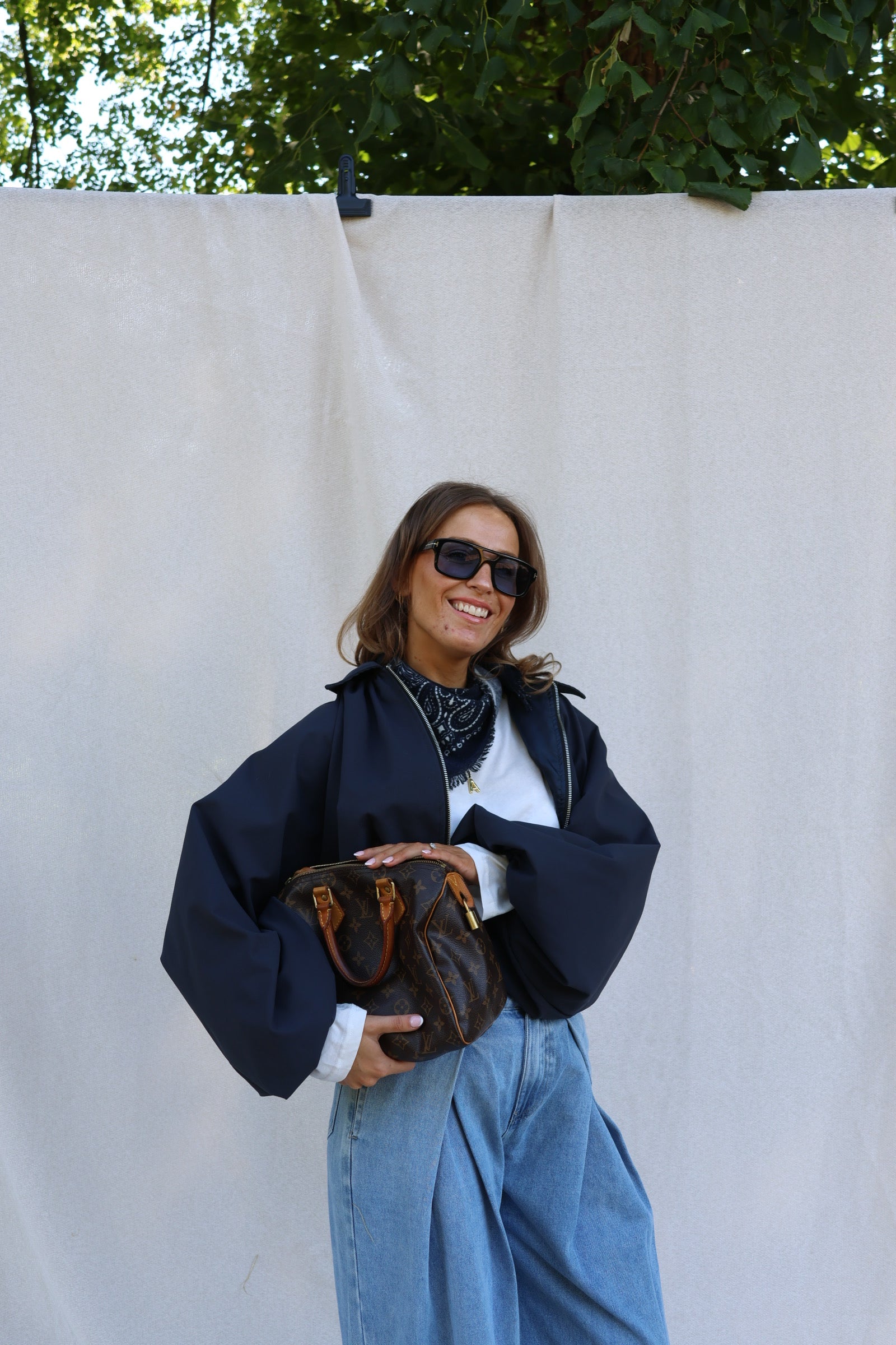 Veerle cropped jasje marine