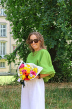 Vive blouse met wijde mouwen pistache