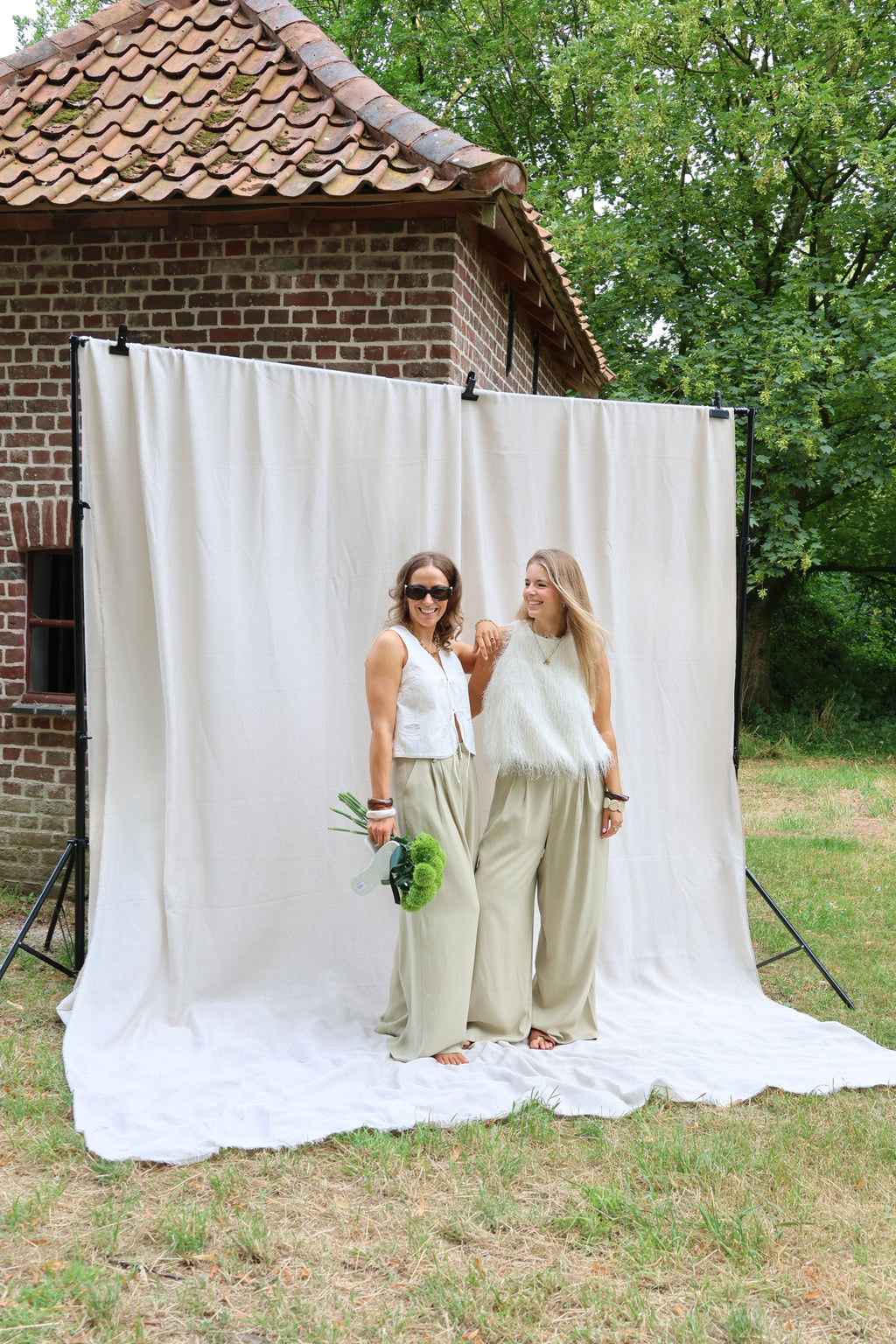 Evy pantalon met plooidetail