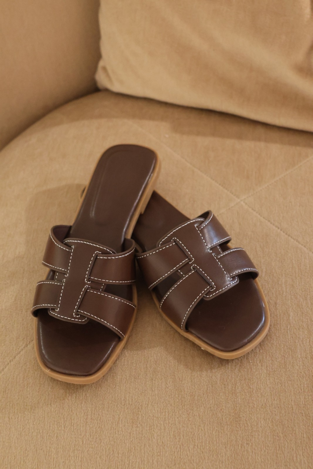 Amandine bruine slipper
