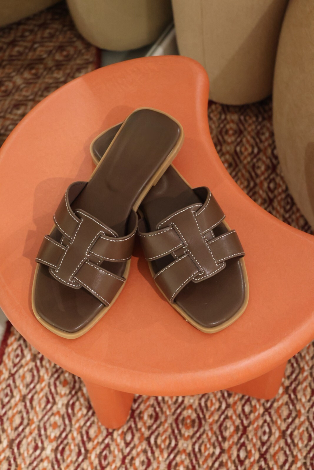 Amandine bruine slipper