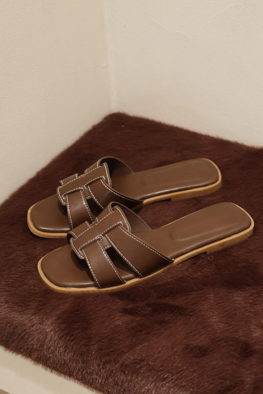 Amandine bruine slipper