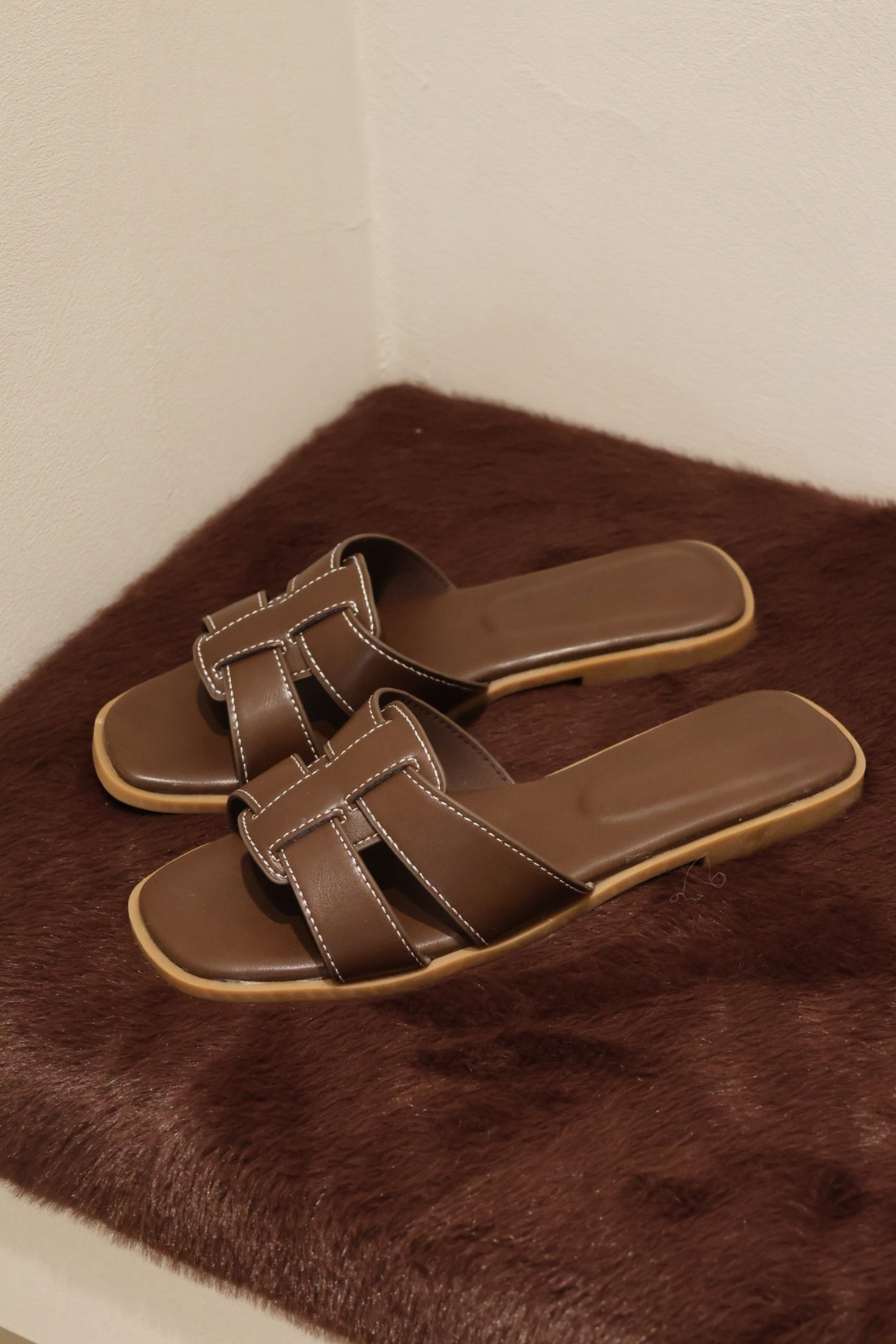 Amandine bruine slipper