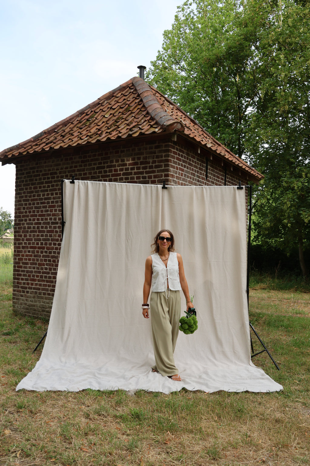 Evy pantalon met plooidetail