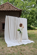 Cilou broderie hemd beige