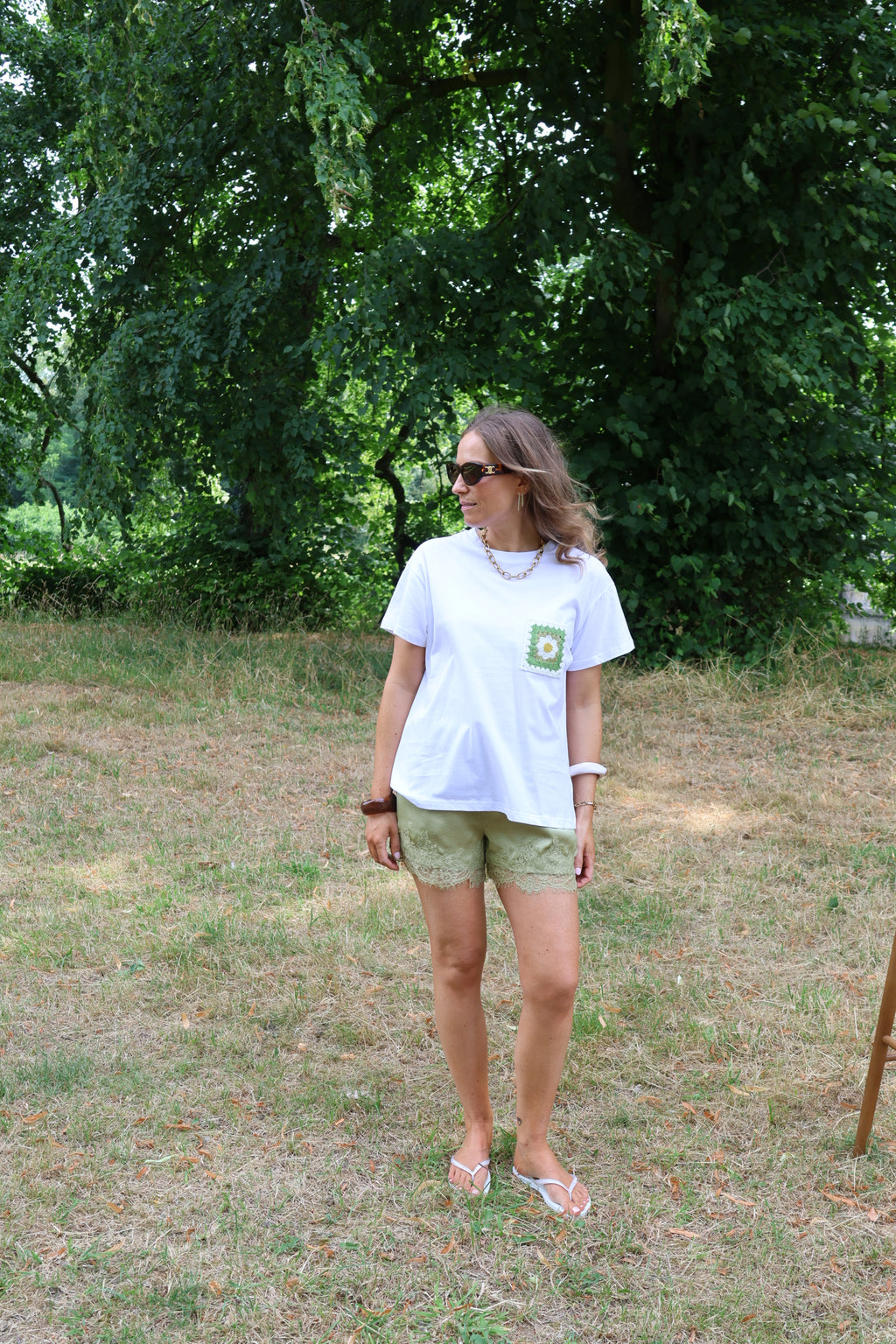 Liv lace short groen
