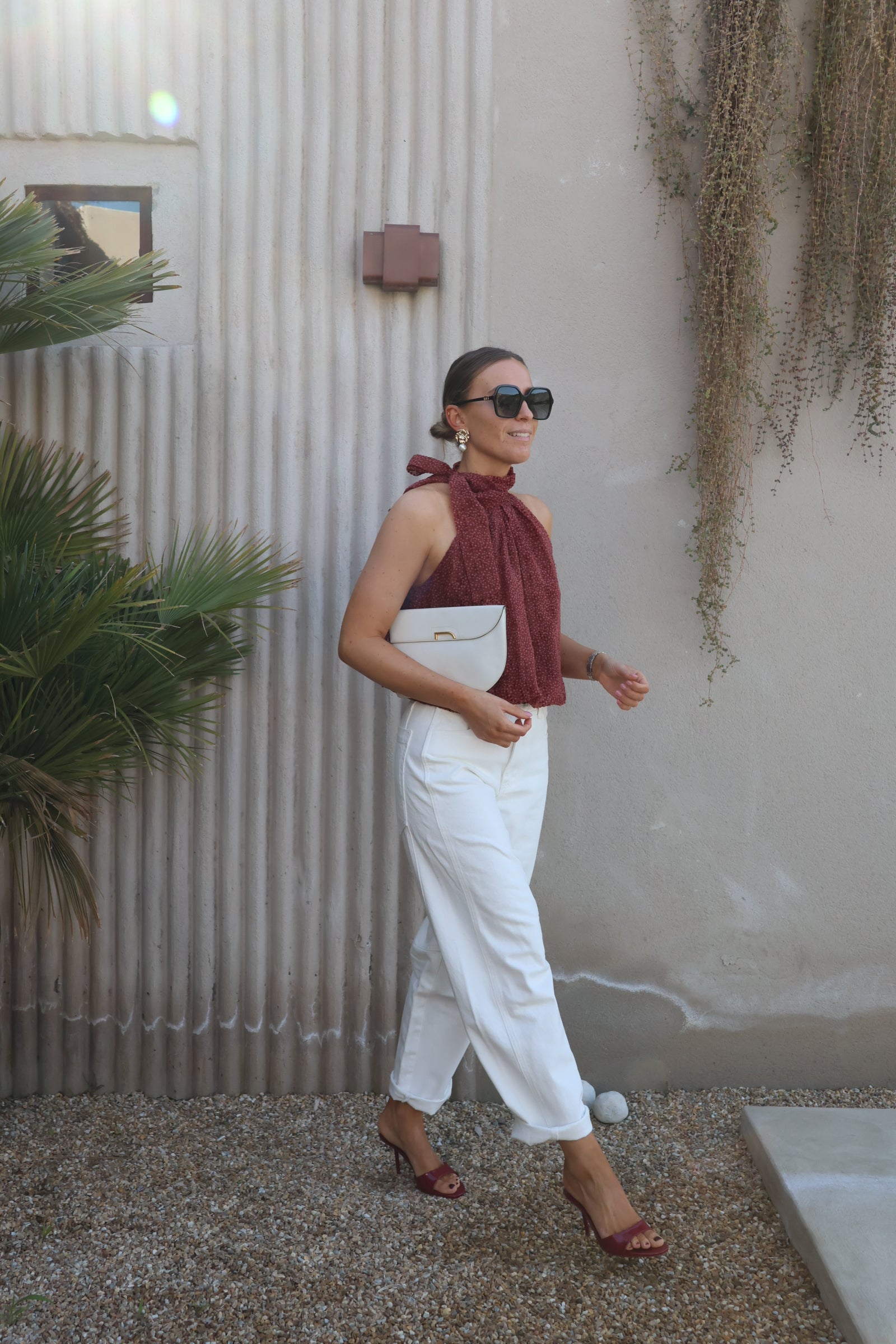 Noralie balloon jeans wit