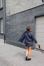 Roxanne geruit hemd marine