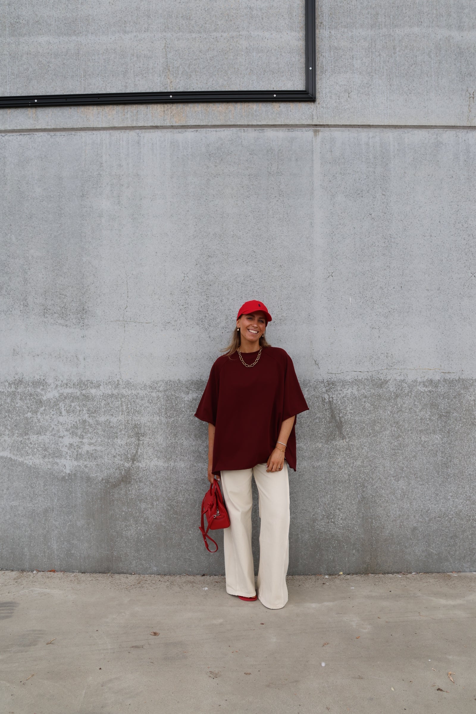 Gulia oversized T-shirt bordeaux