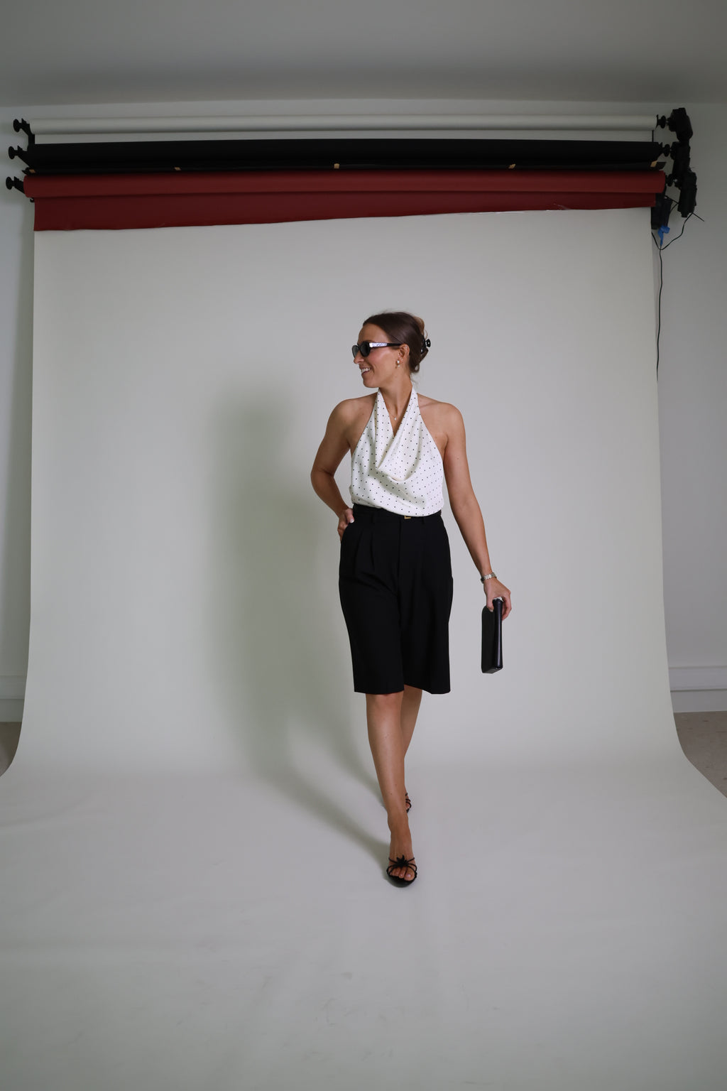 Mia halflange pantalon zwart