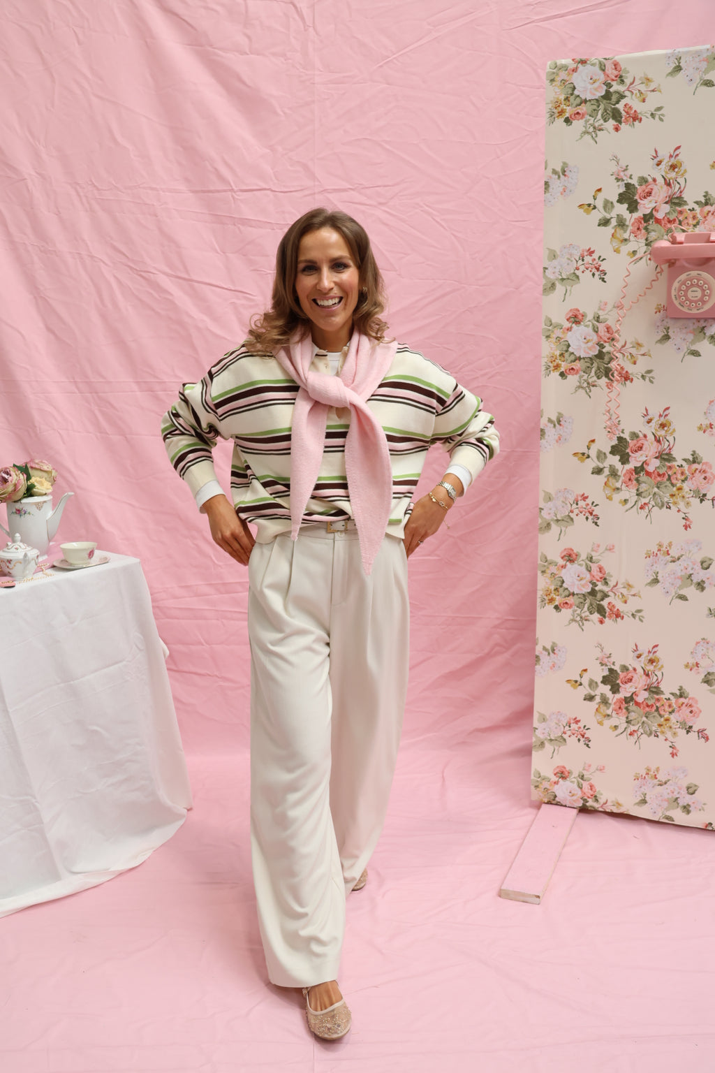 Penelope polo roze/groen