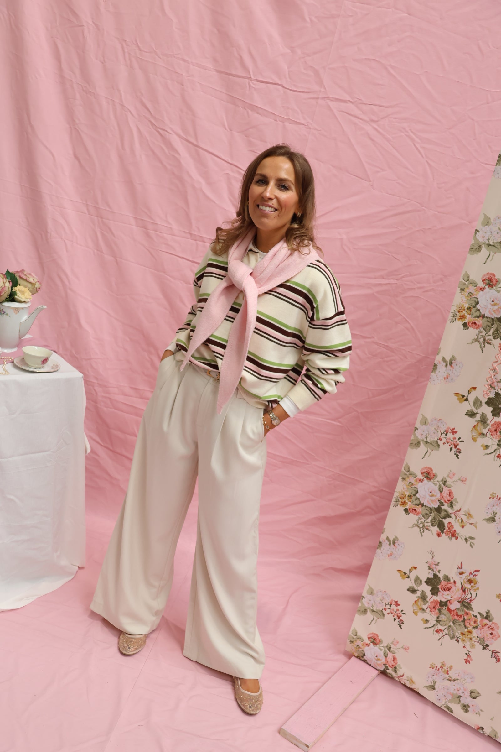 Penelope polo roze/groen