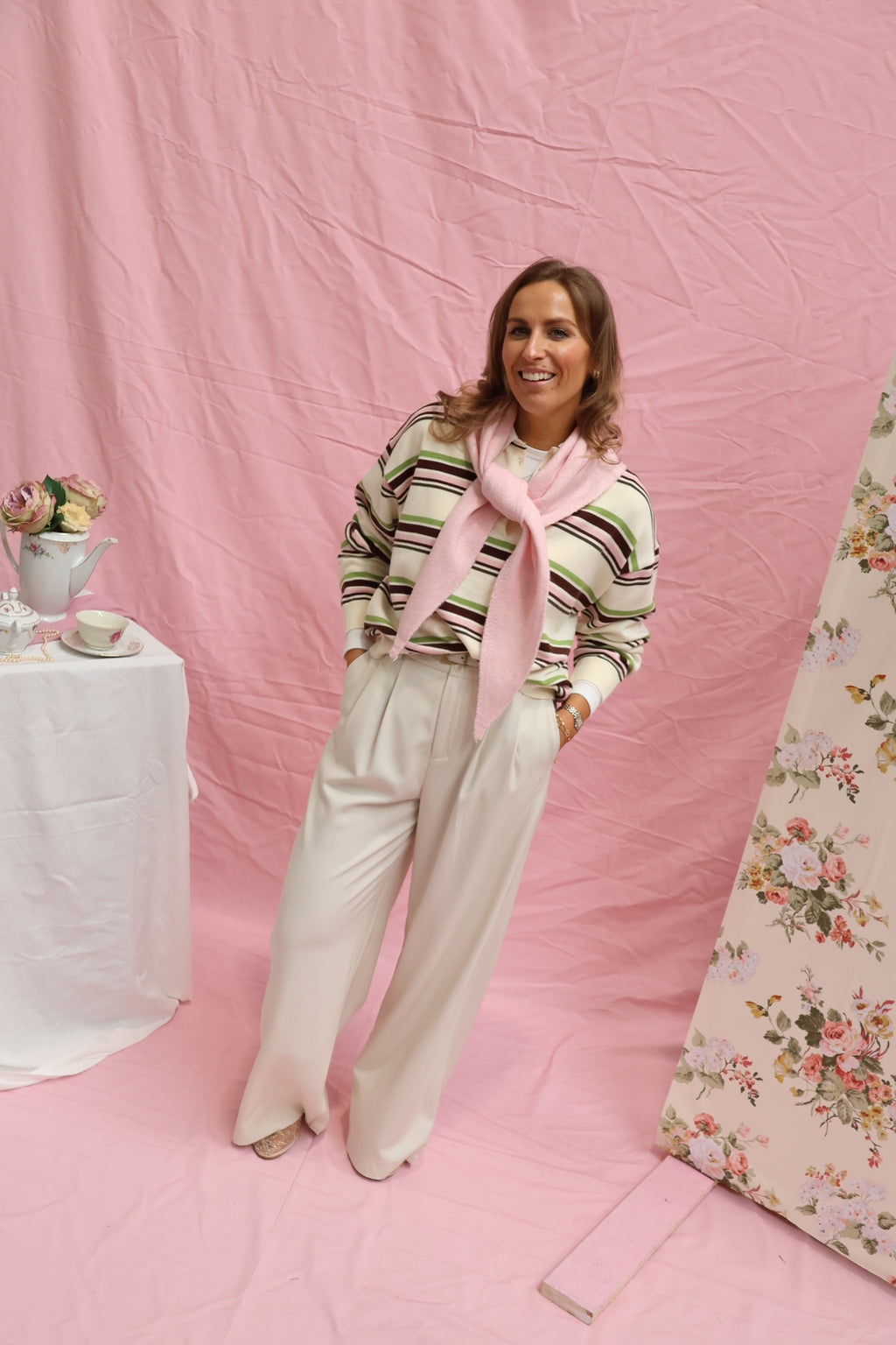 Penelope polo roze/groen