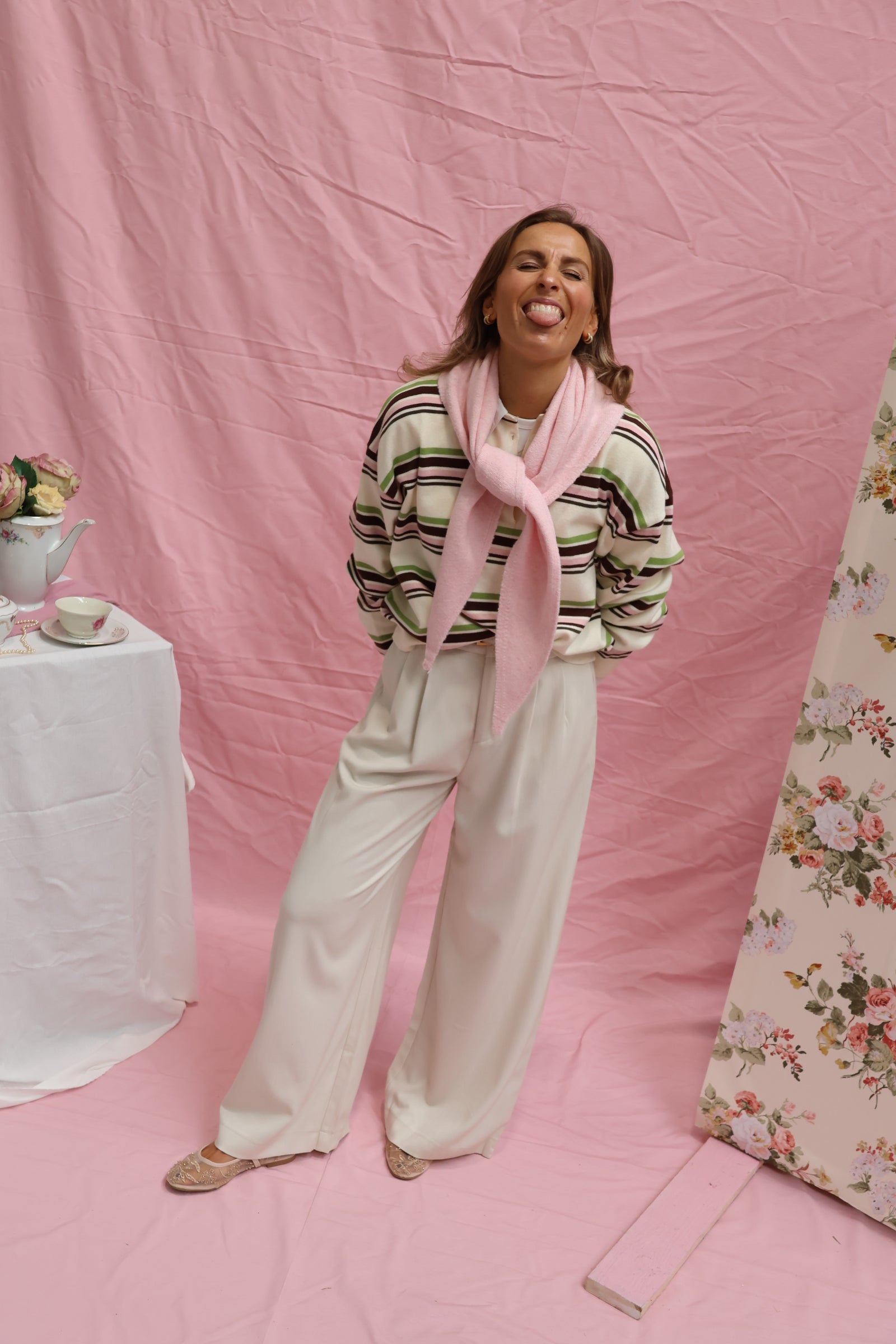 Penelope polo roze/groen