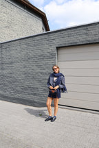 Hailey marine skort met riempje