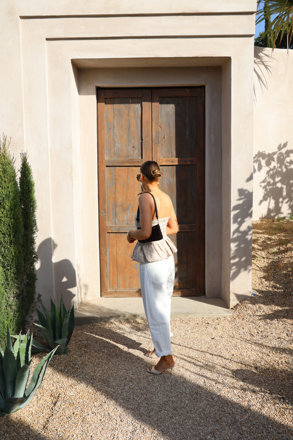 Noralie balloon jeans wit