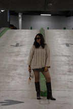 Romée cable knit beige