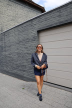 Hailey marine skort met riempje