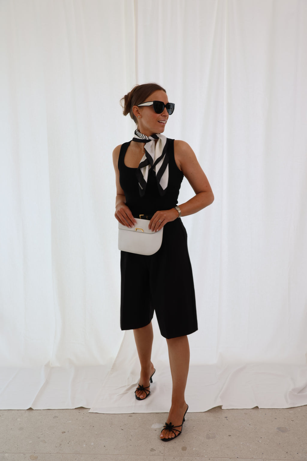 Mia halflange pantalon zwart