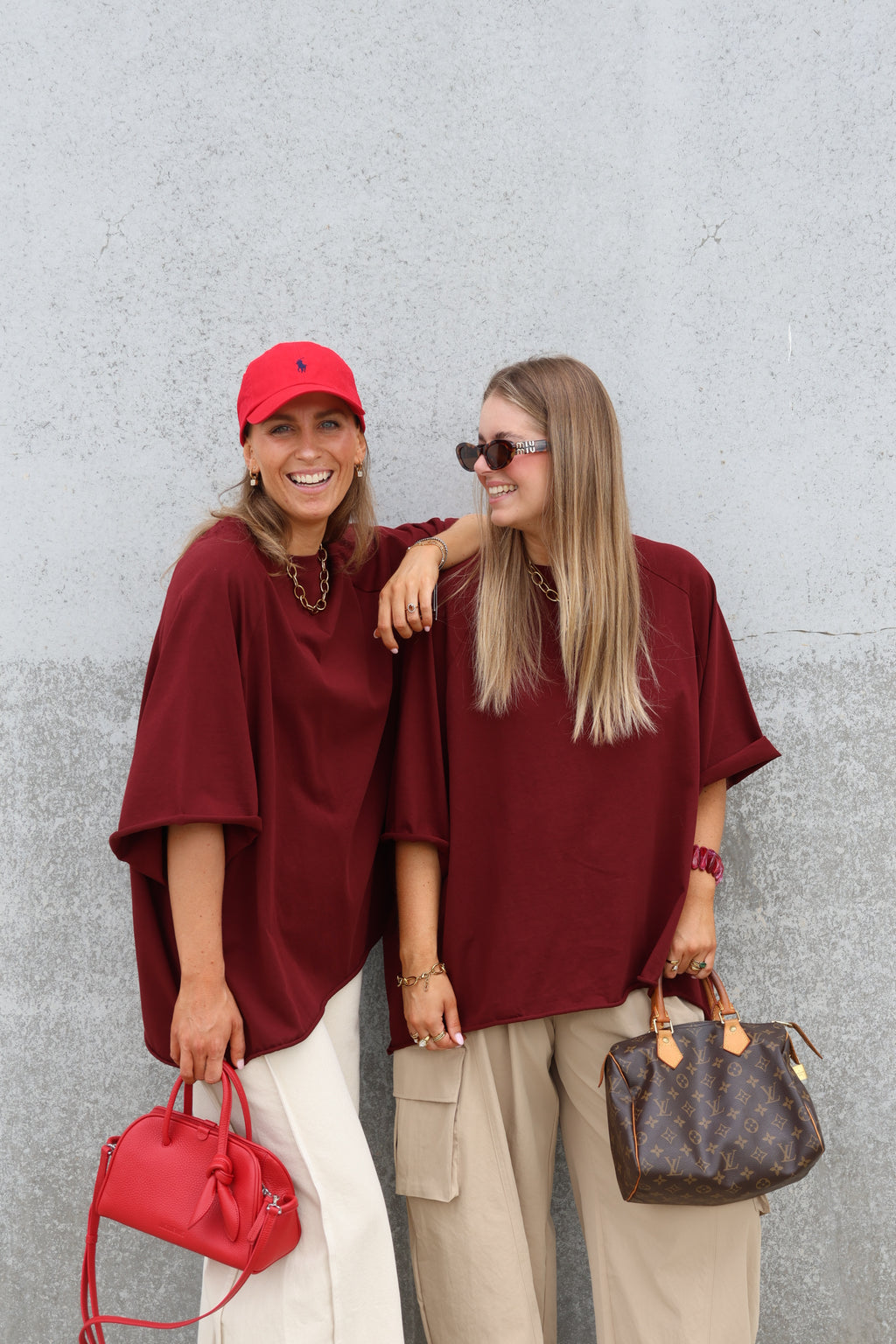 Gulia oversized T-shirt bordeaux