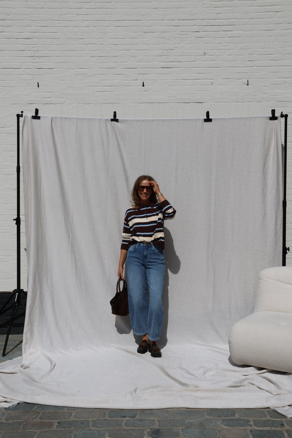 PRE-ORDER Mauren striped polo knit