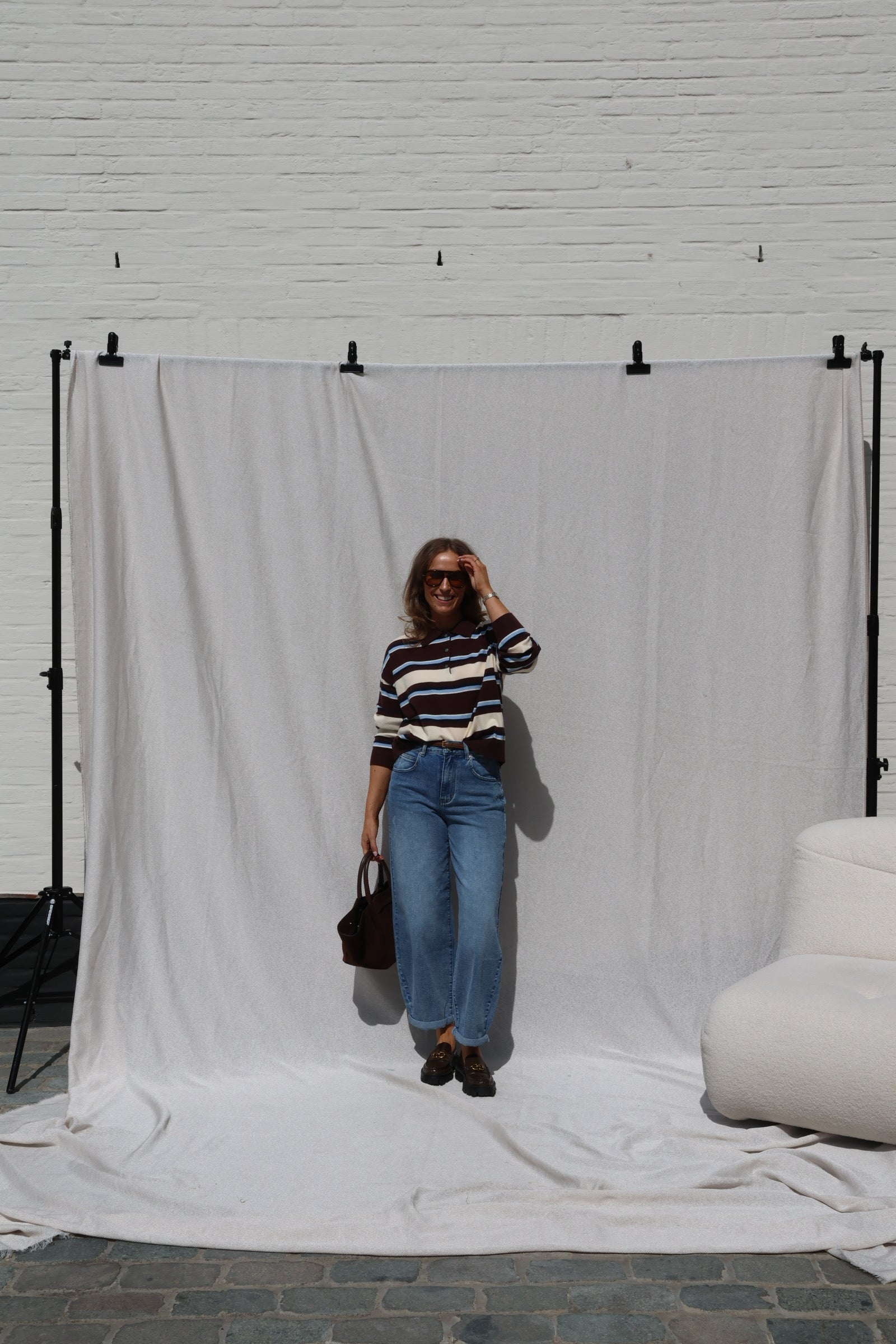 PRE-ORDER Mauren striped polo knit