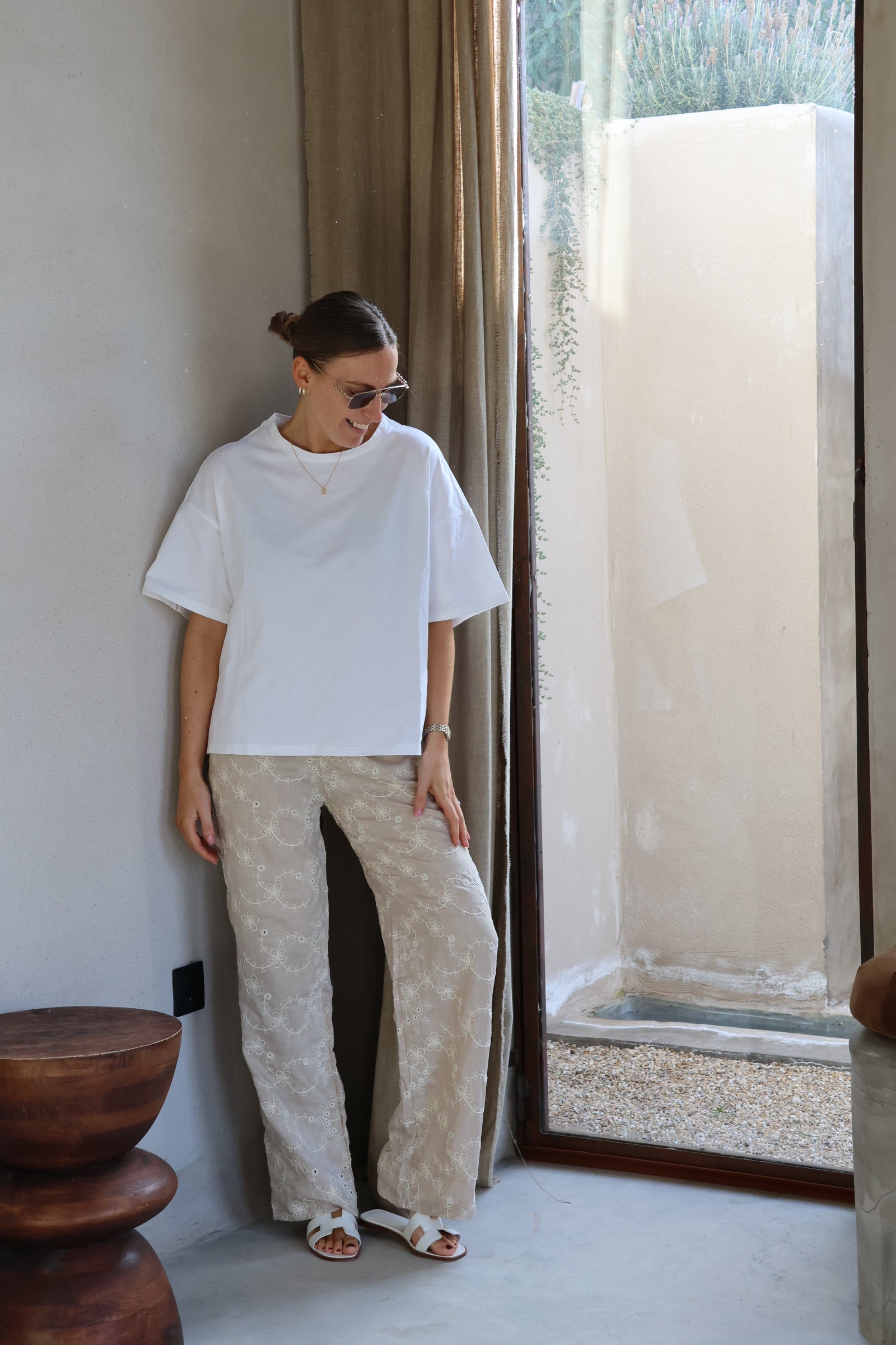 Justine broderie trousers