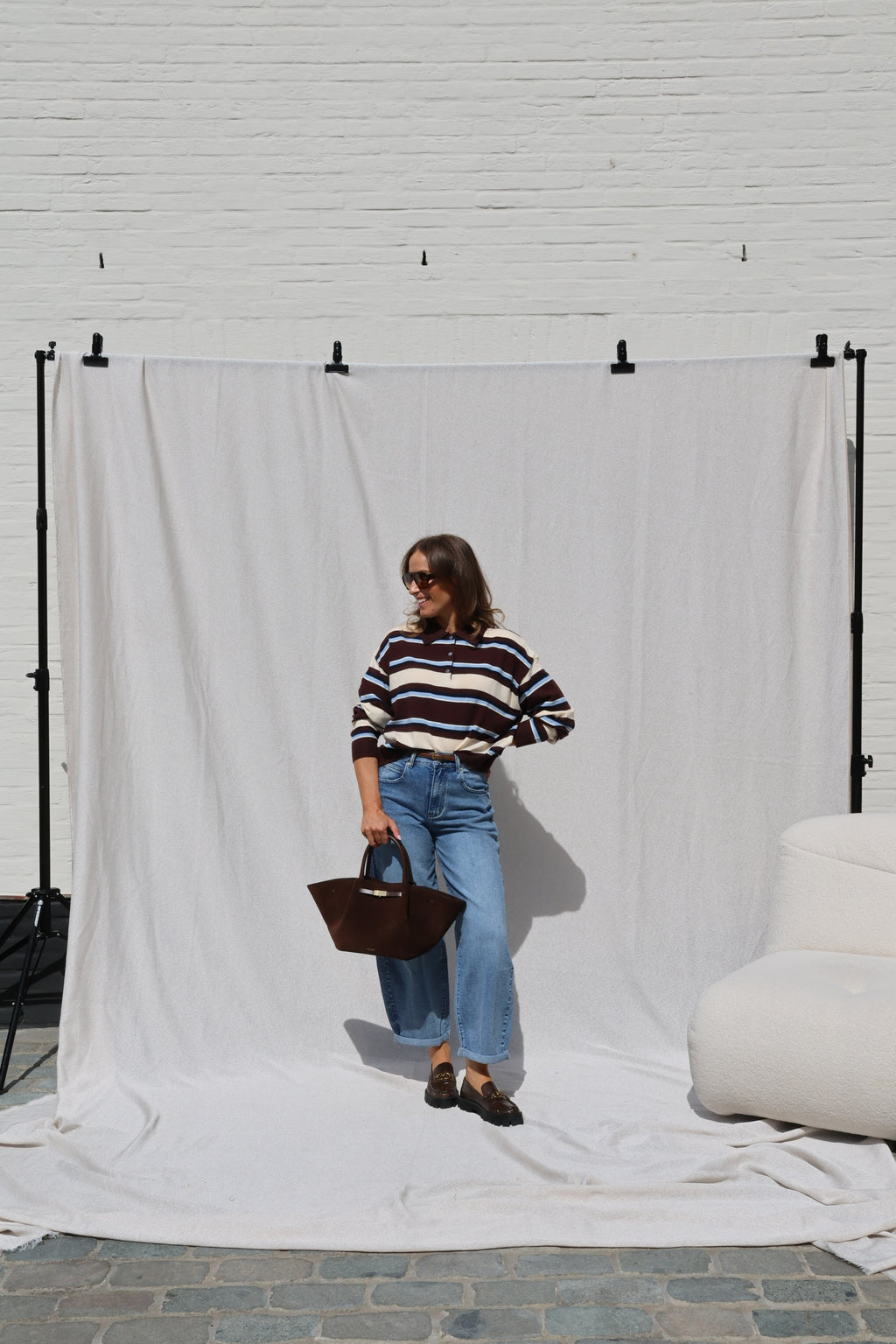 PRE-ORDER Mauren striped polo knit