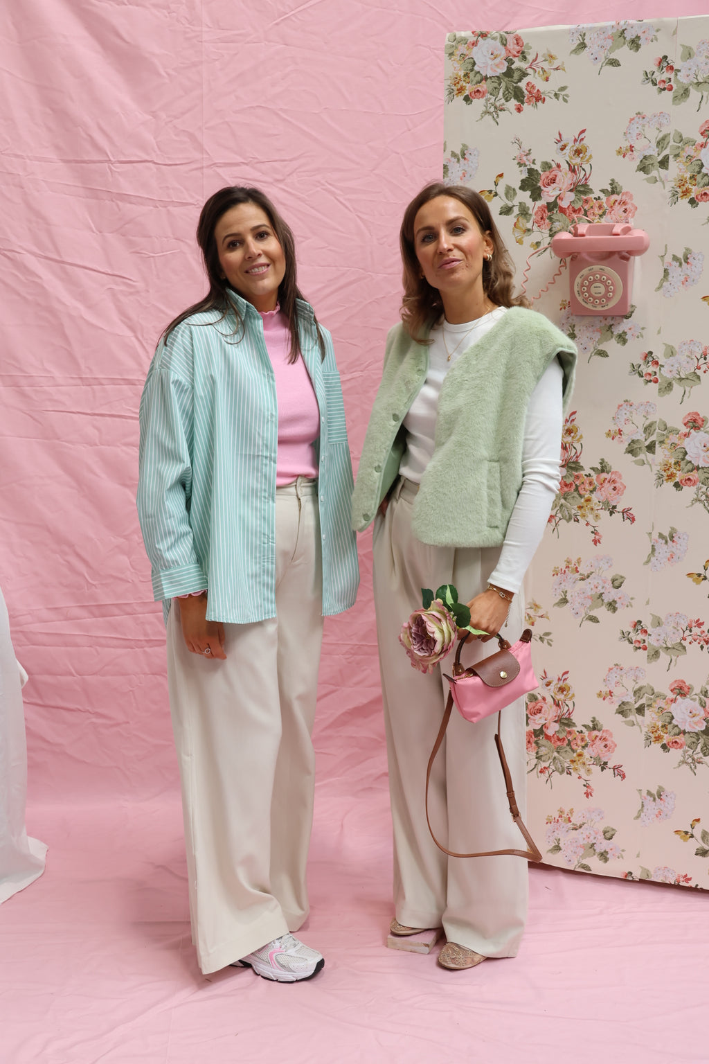 Liesel striped shirt mint green