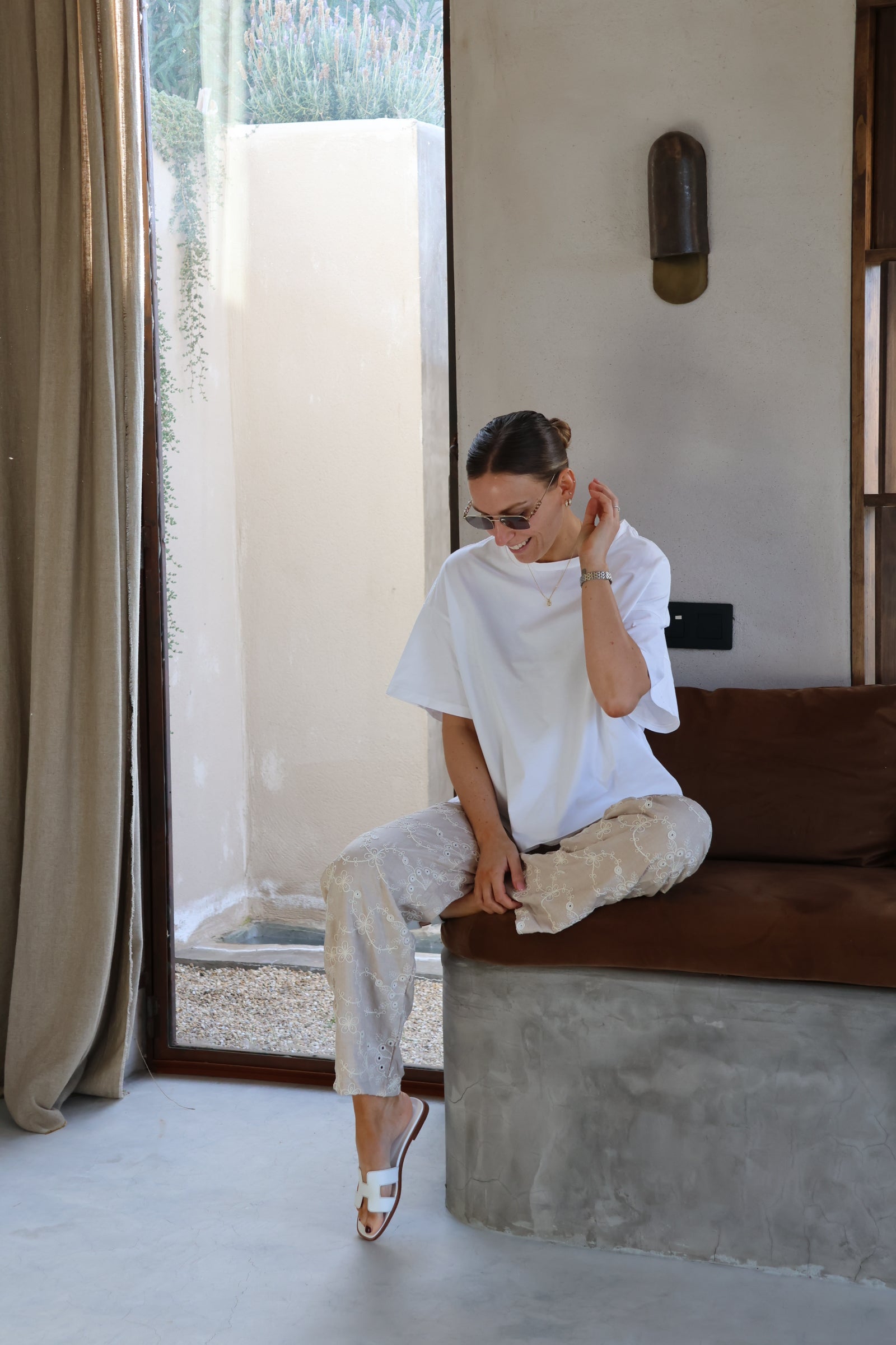 Justine broderie trousers