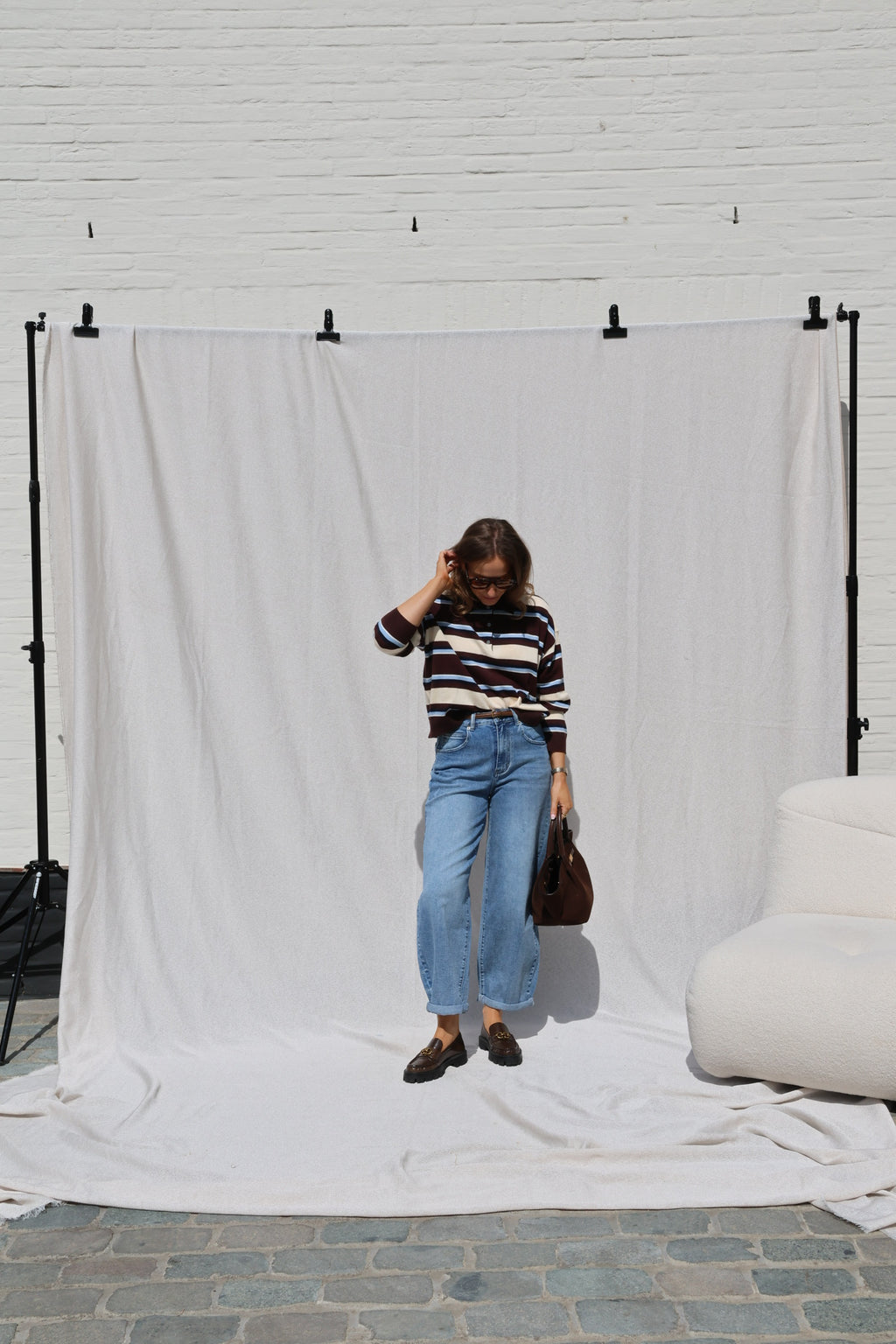 PRE-ORDER Mauren striped polo knit