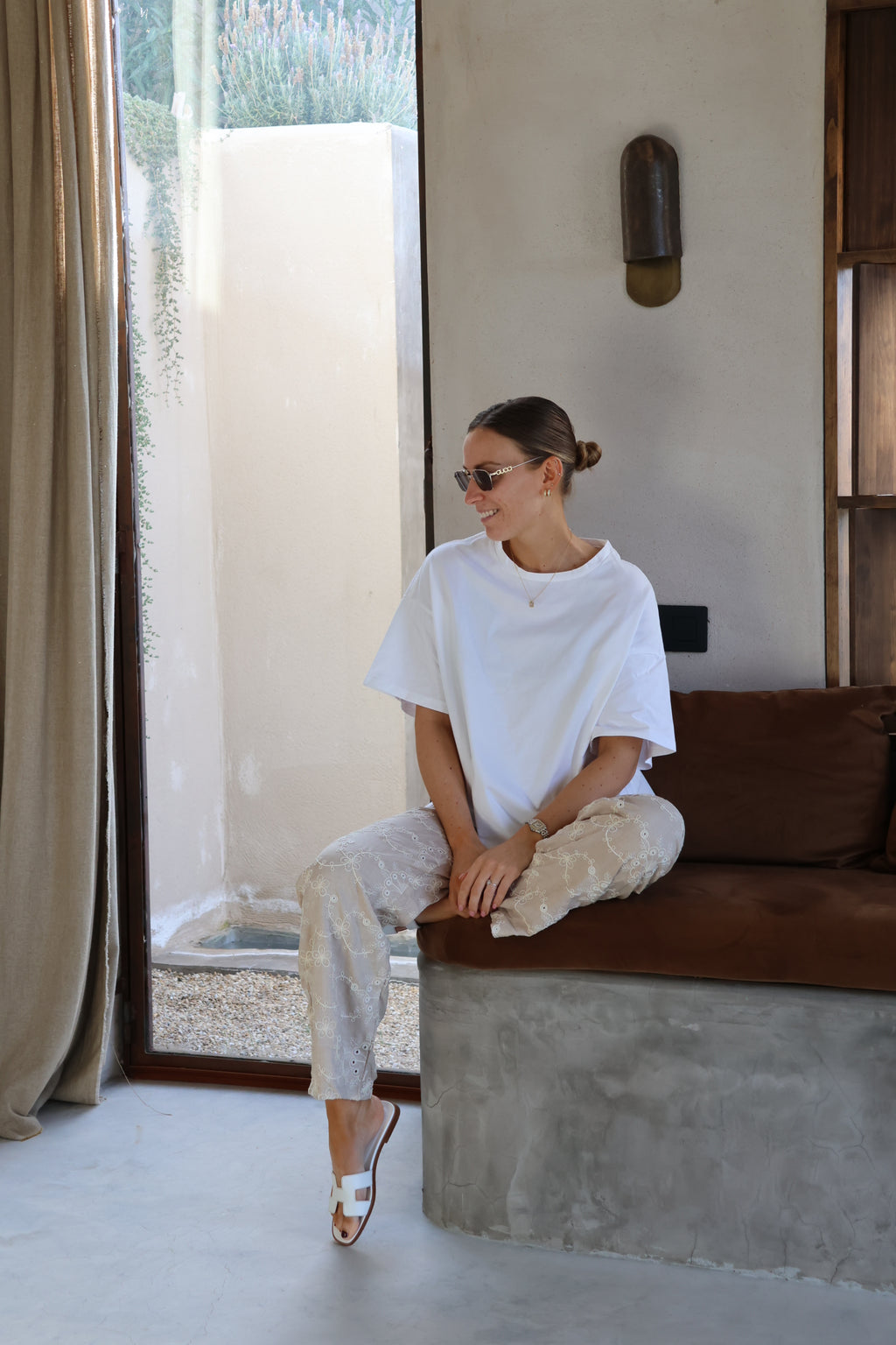 Justine broderie trousers