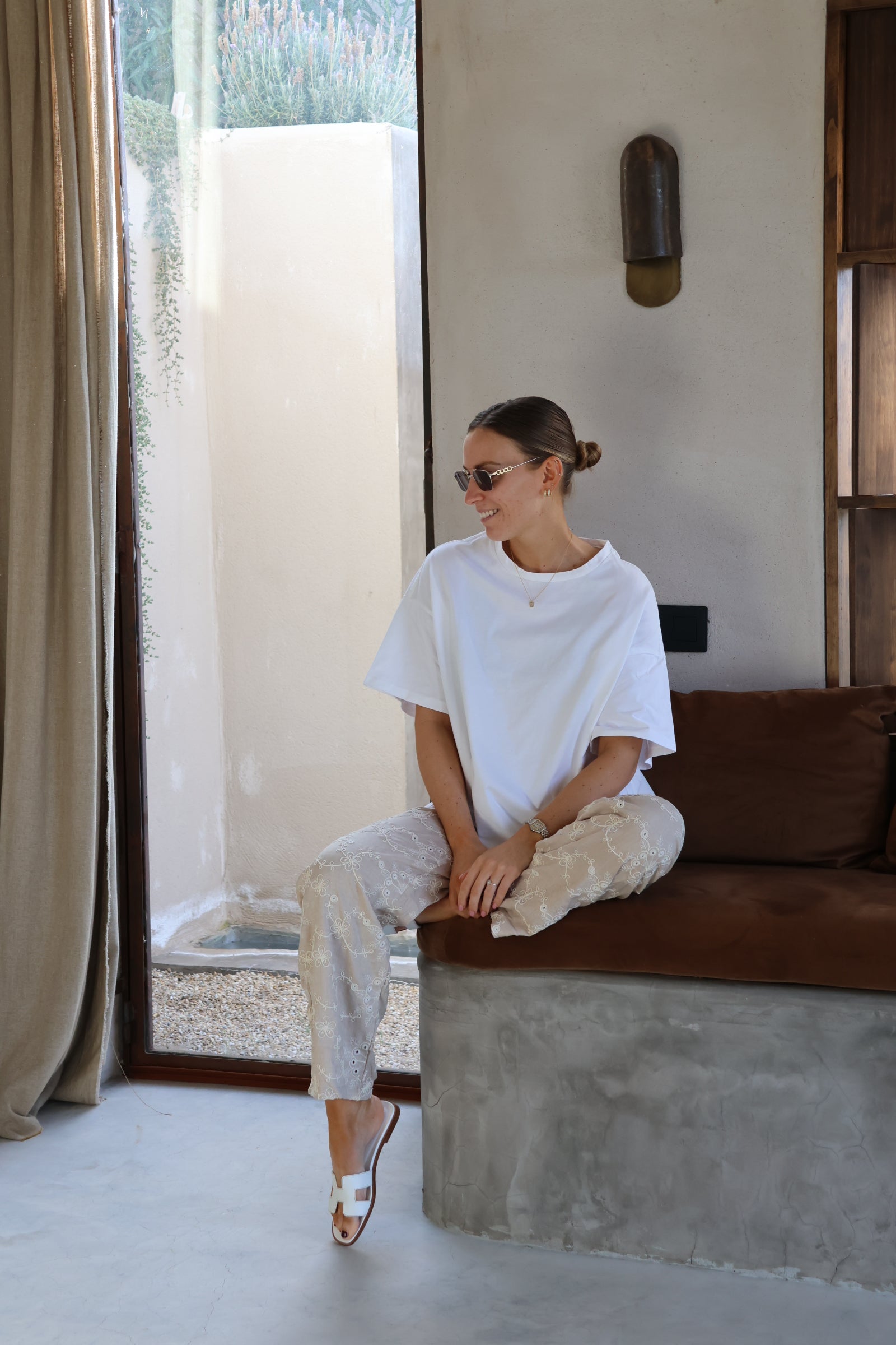 Justine broderie trousers