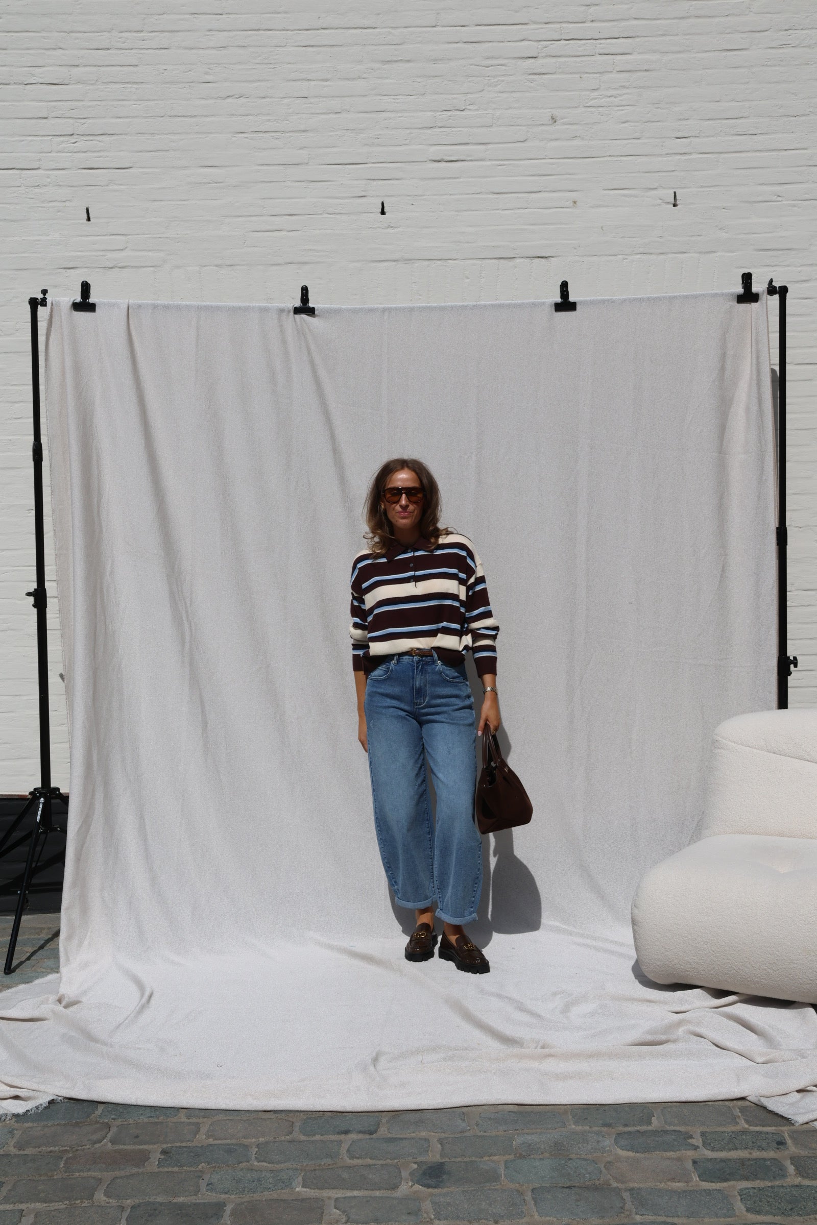PRE-ORDER Mauren striped polo knit