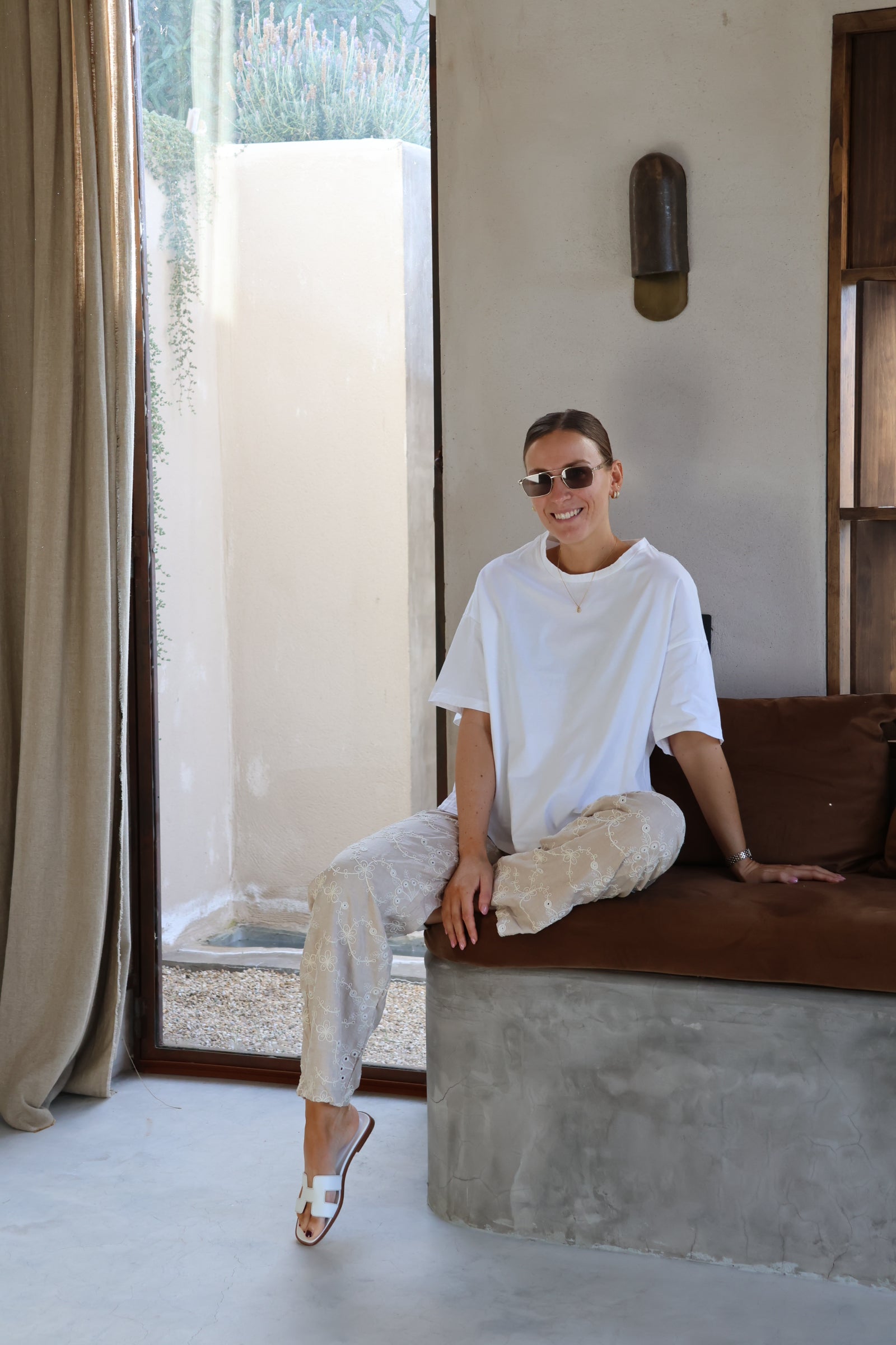 Justine broderie trousers