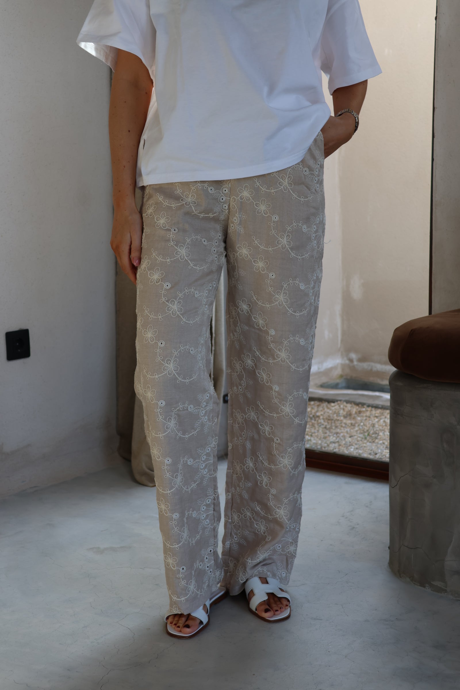 Justine broderie trousers