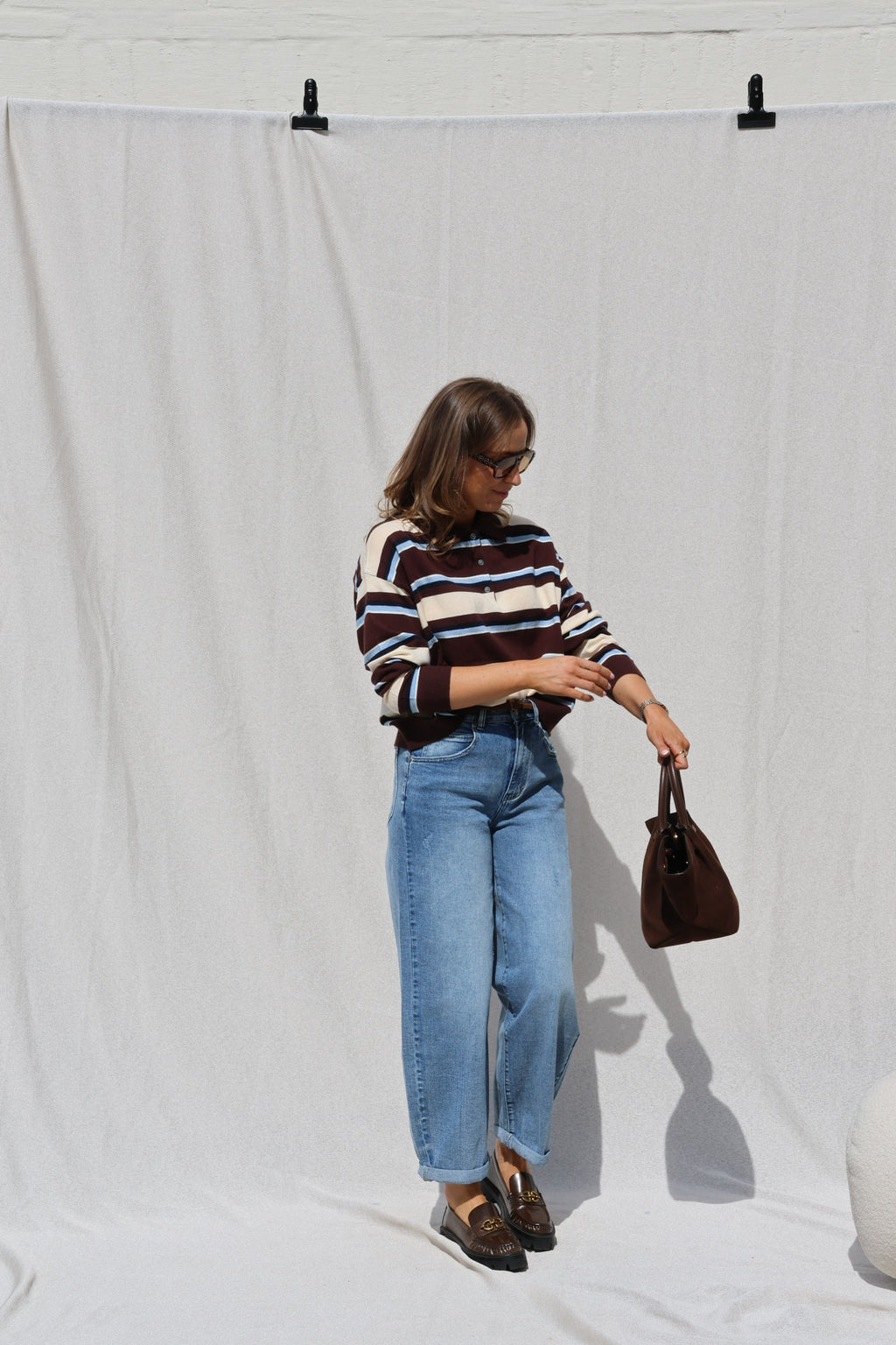 PRE-ORDER Mauren striped polo knit