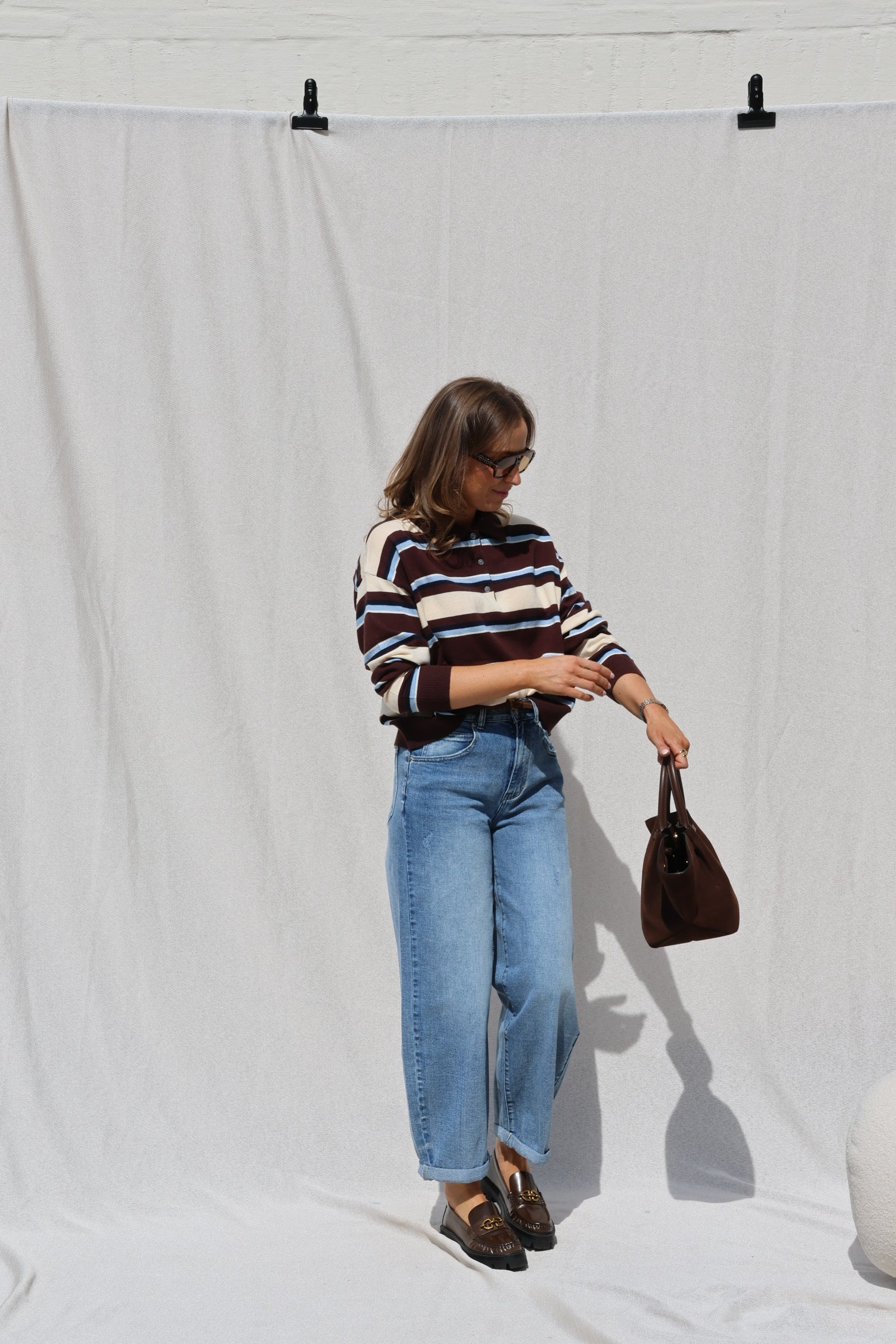 PRE-ORDER Mauren striped polo knit
