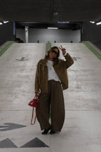 Anna carreaux balloon broek camel