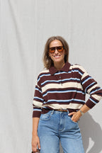 PRE-ORDER Mauren striped polo knit