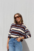 PRE-ORDER Mauren striped polo knit