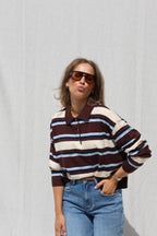 PRE-ORDER Mauren striped polo knit