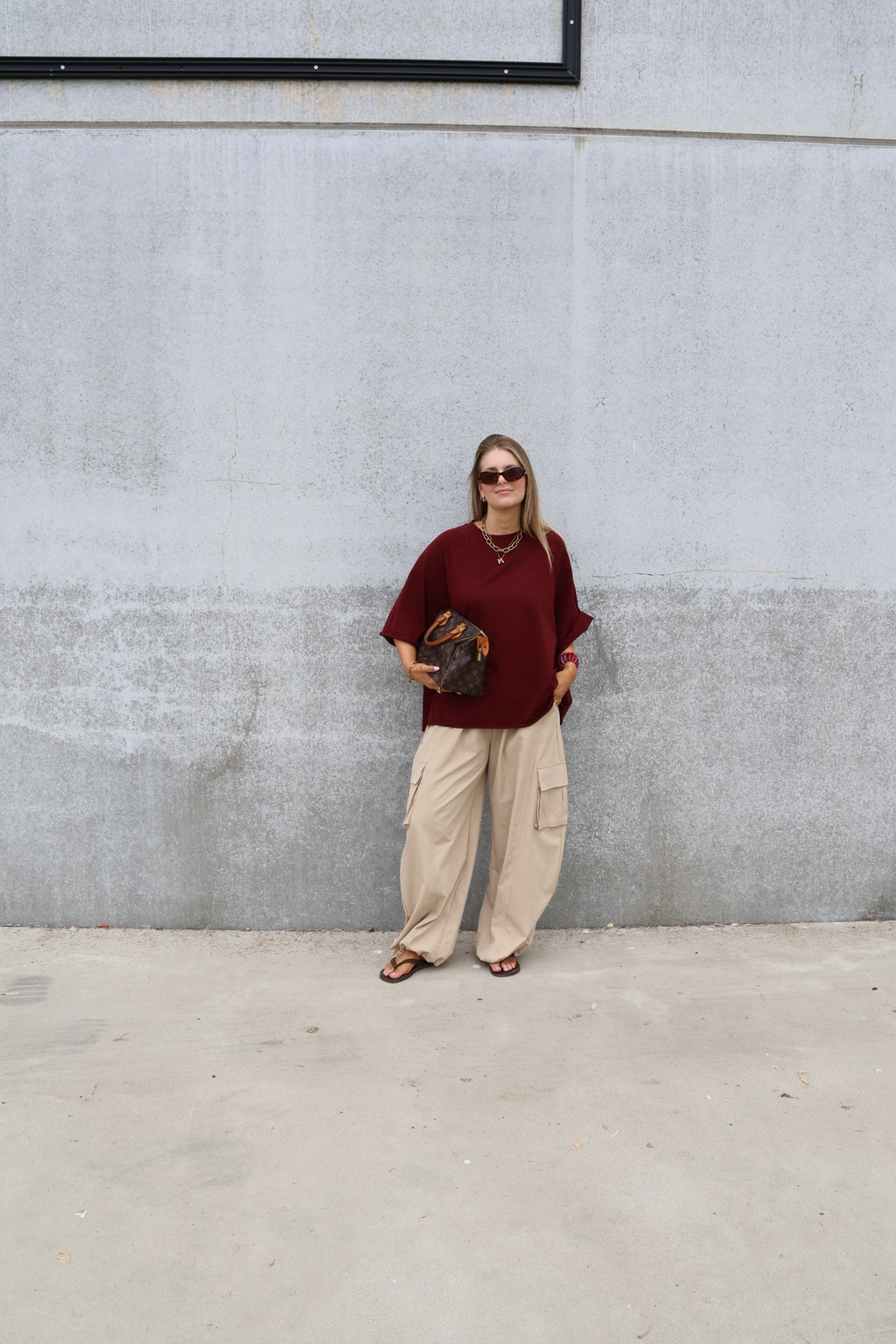 Gulia oversized T-shirt bordeaux