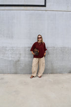 Gulia oversized T-shirt bordeaux