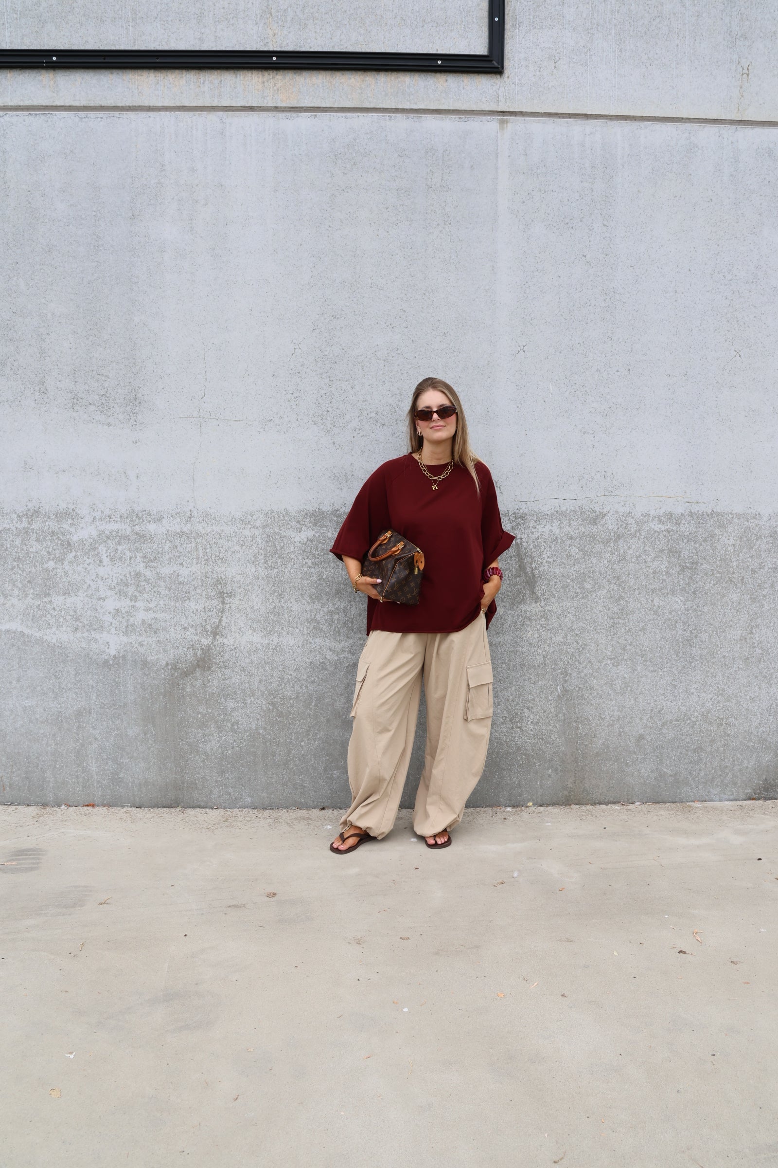 Gulia oversized T-shirt bordeaux